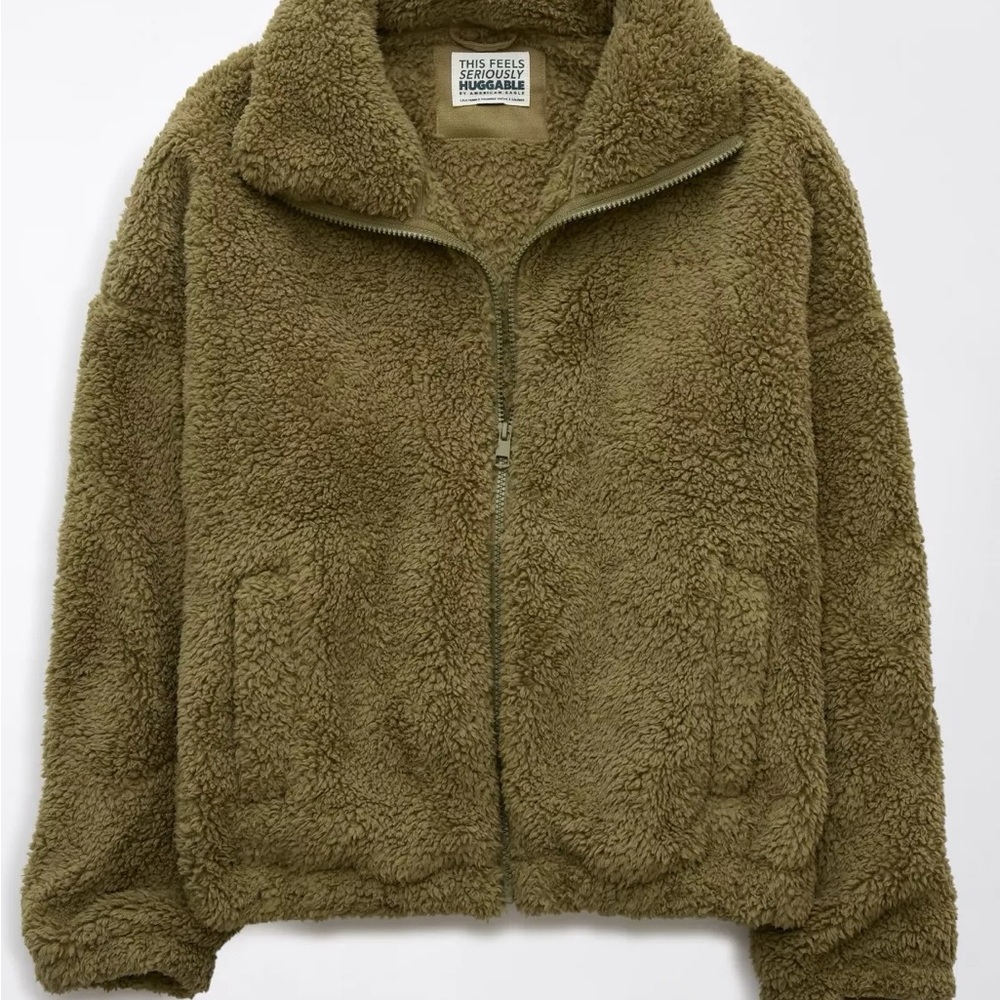 AE Zip-Up Bear Hug Sherpa Sweatshirt